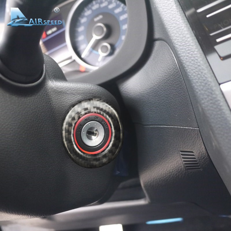 Carbon Fiber Car Keyhole Cover Ignition Stickers for Subaru FORESTER XV