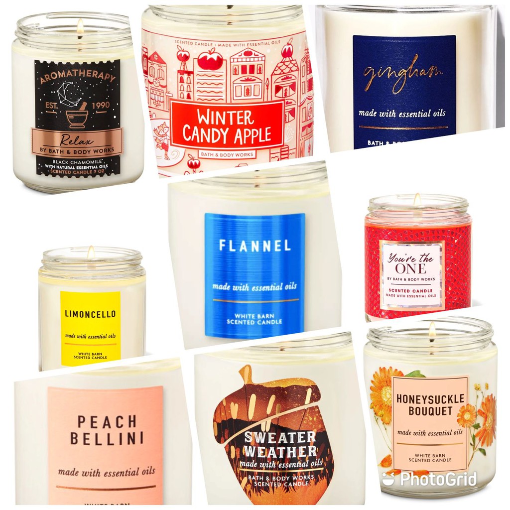 Bath and Body Works 1 Wick Candle Lilin Pewangi Rumah Single Wick BBW