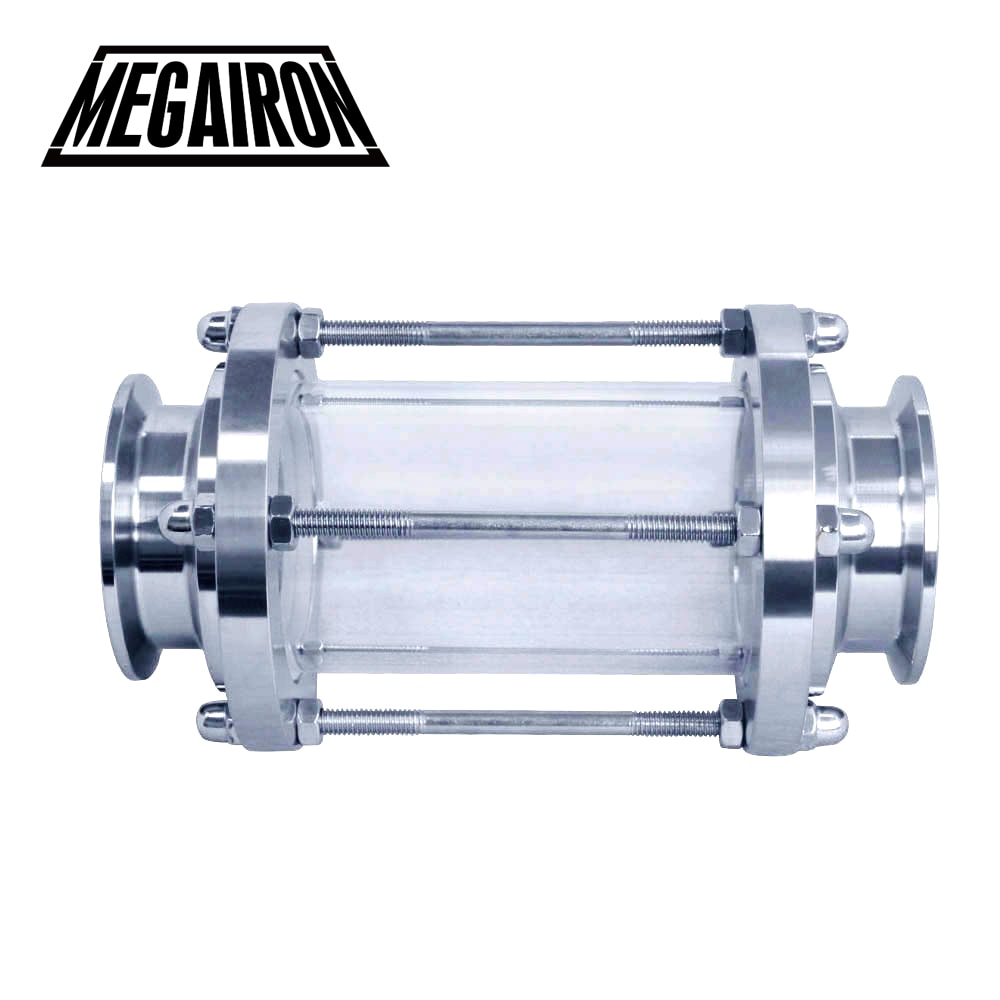 MEGAIRON 2" OD 51mm Tri Clamp Type Flow Sight Glass Diopter For