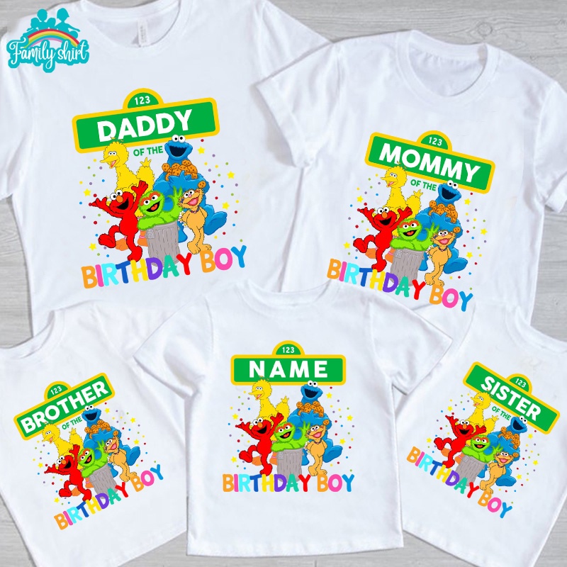 Kids The Sesame Street Birthday Tshirt Family Matching Clothes