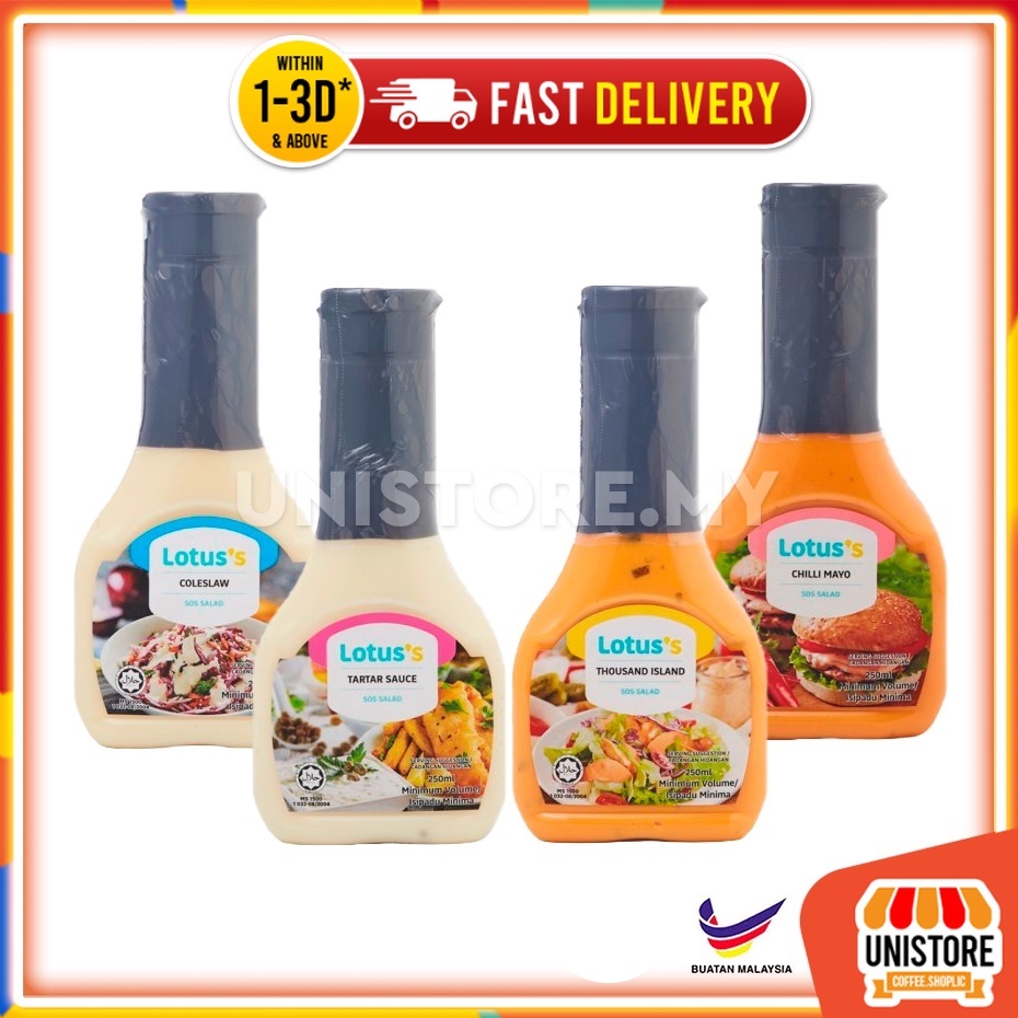 Lotus's Tesco Dressings Sauce Chili Mayo / Tartar Sauce / Thousand