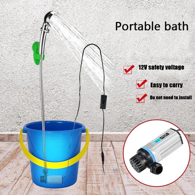 Shower Portable Mobile Bathing Pump Handheld Shower Washer Cleaning ...