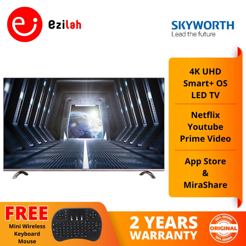 Skyworth 4k Uhd Smart+ Os With Netflix Built-in Led Tv (50