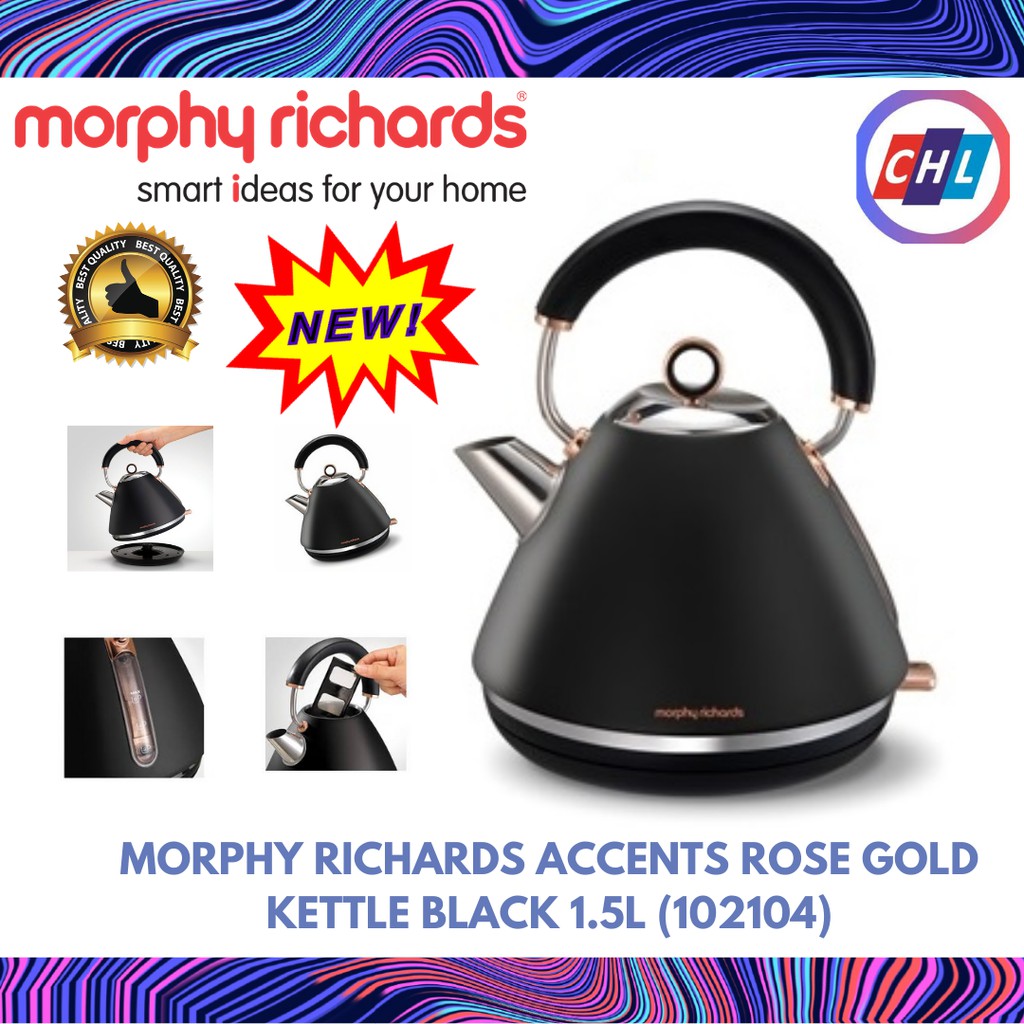 Morphy richards black and rose gold kettle best sale