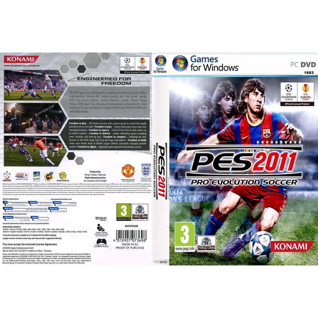 PES 2011 Pro Evolution Soccer Fotbol Taco Bell Konami PC DVD-ROM Game Disc
