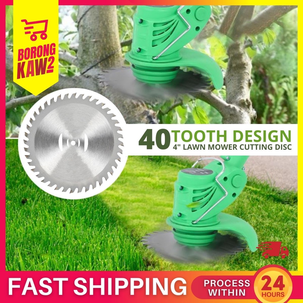 4" 40 Teeth Circular Metal Blade Grass Trimmer Blades Replacement Lawn