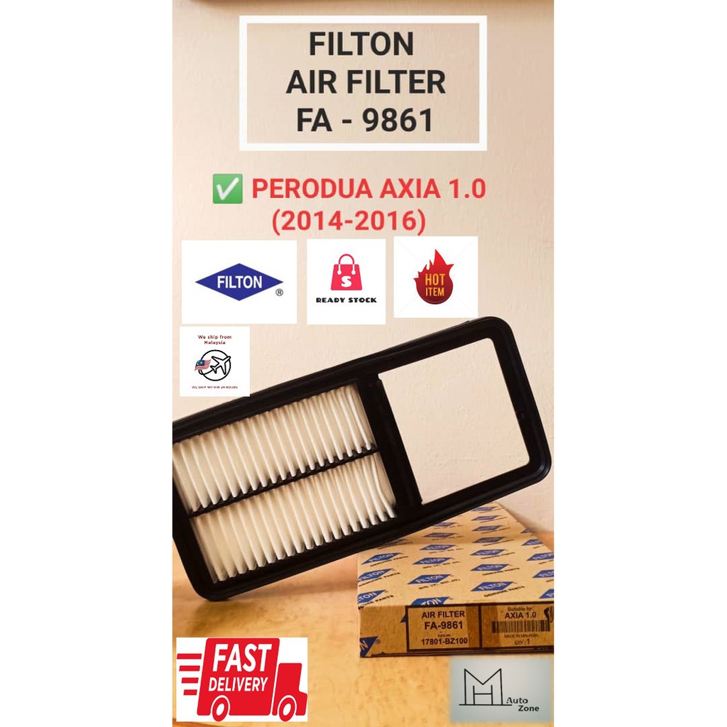 PERODUA AXIA 1.0 AIR FILTER - [FA-9861] | Shopee Malaysia