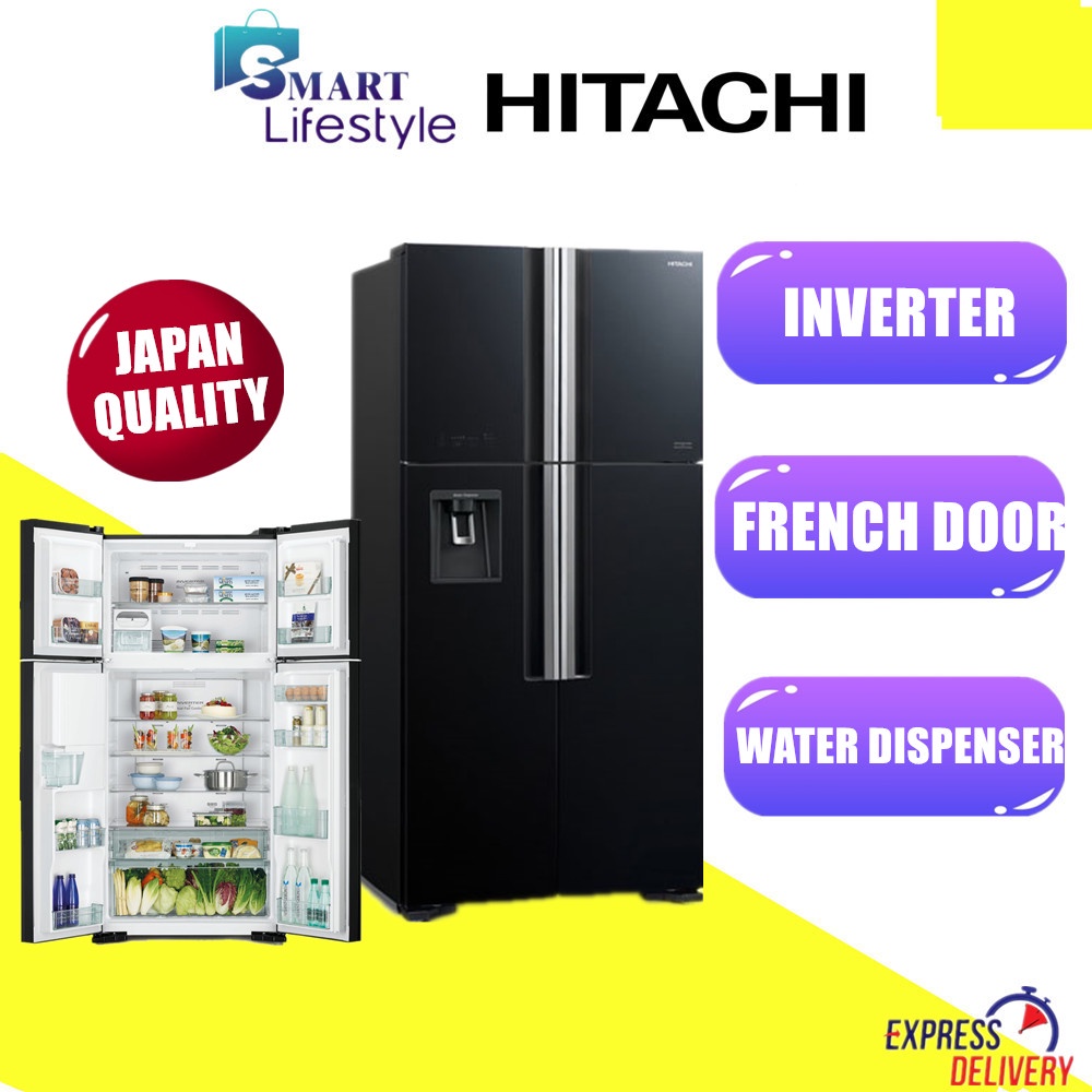 Hitachi Big FrenCh 4 Door Refridgerator (540L) RW720P7MGBK Shopee