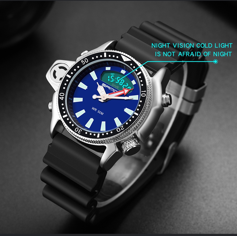 SANDA Sport Men Watches New Fashion Casual Military Quartz Watches 50M ...
