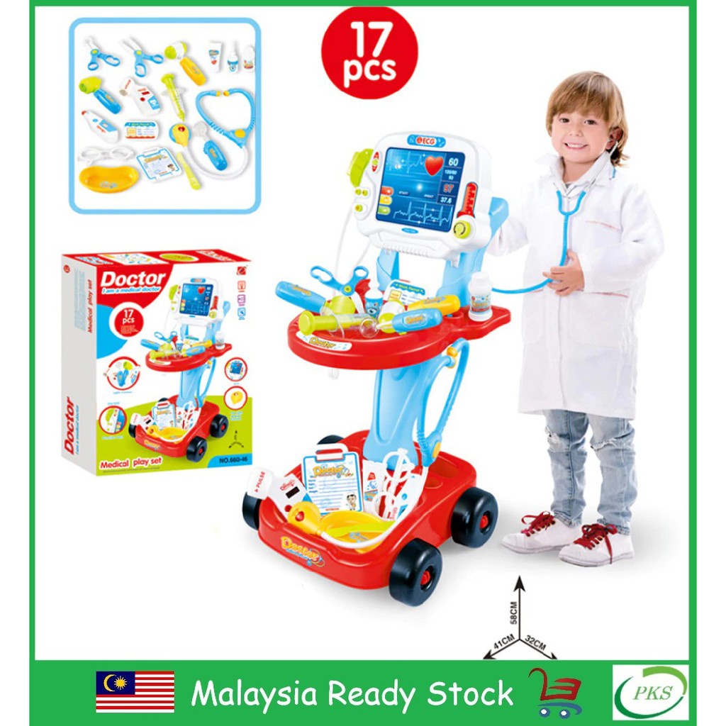 58cm Little Doctor Pretend Play Medical Tools Nurse Doctor Toy Playset