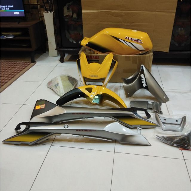 COVERSET RXZ CATALYZER 100% ORIGINAL HONG LEONG YAMAHA(KUNING GREY ...