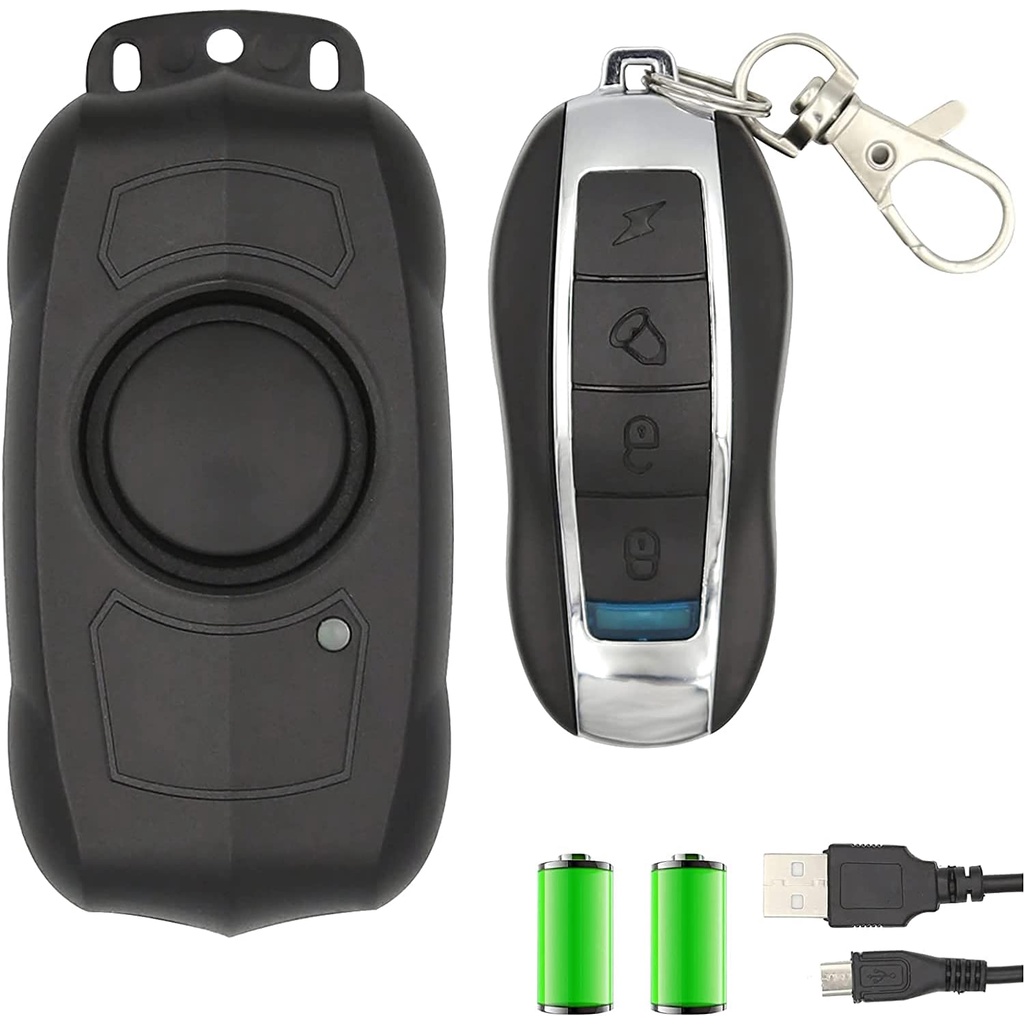 113dB Loud Wireless Remote Anti-Theft Alarm Vibration Motorcycle Bike Security