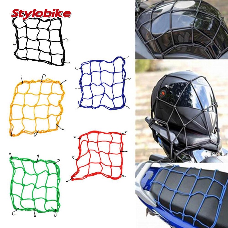 Motorcycle Net Cargo Net Flexi Helmet Net Stretchable Cord Jaring Motor Bag Beg Motorsikal Tali