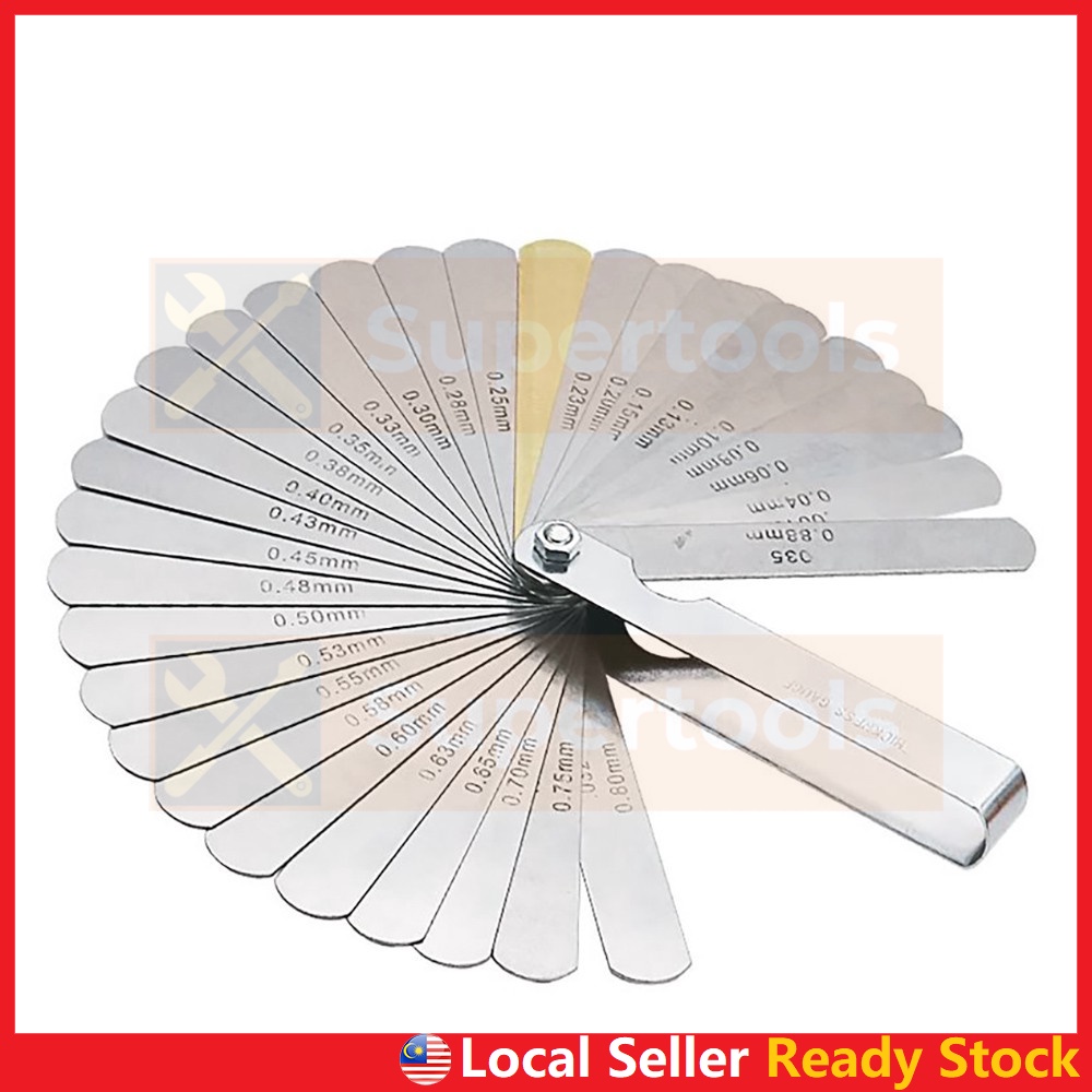Metric Feeler Gauge Thickness Gauge 32/17/16/14 Blade Filler Feller ...