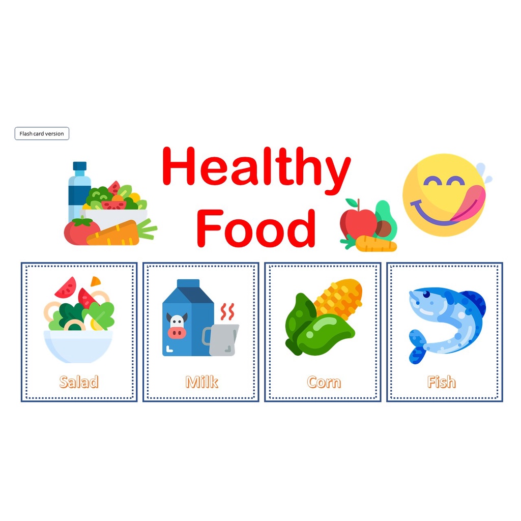 Healthy & Unhealthy Food Busy Book 3 In 1 (Flash Card + Busy Book ...