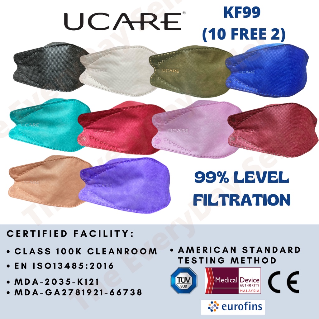 Ucare KF99/KF94 (10 FREE 2) Premium Respirator Medical Face Mask