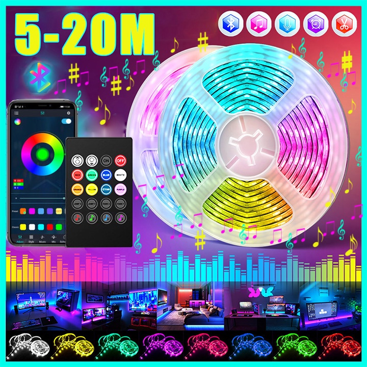 LED Strip Lights Bluetooth RGB 2835 Led Light Strip USB 5V LED Tape ...