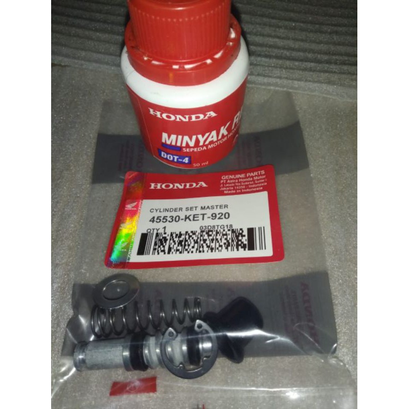 Saving PACKAGE BRAKE MASTER SEAL + ORIGINAL HONDA BRAKE OIL SUPRA X ...