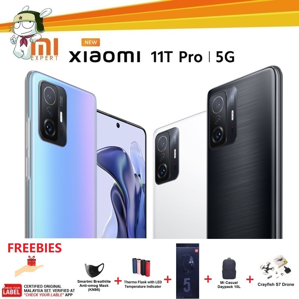 [𝐁𝐔𝐘 𝐖𝐈𝐓𝐇 𝟏𝟎𝟎% 𝐀𝐒𝐒𝐔𝐑𝐀𝐍𝐂𝐄 Original] Xiaomi Mi 11T PRO 12GB+256GB + 5 ...