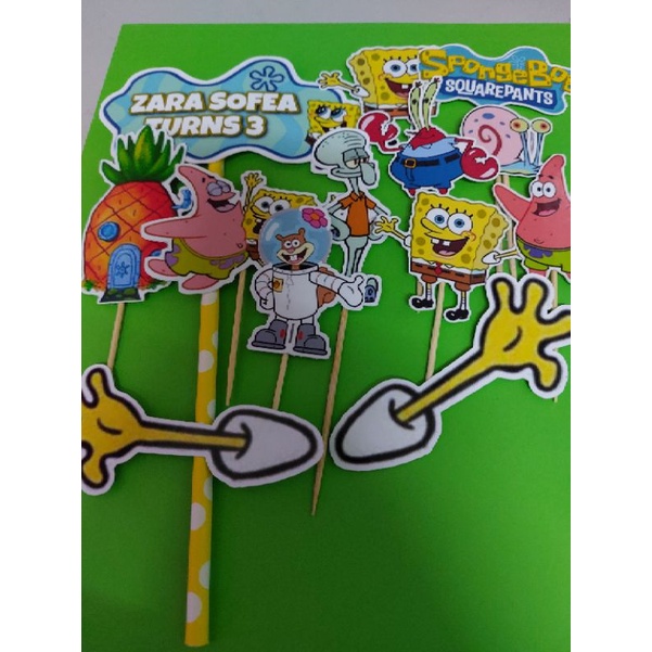 SPONGE BOB CAKE TOPPER | Shopee Malaysia