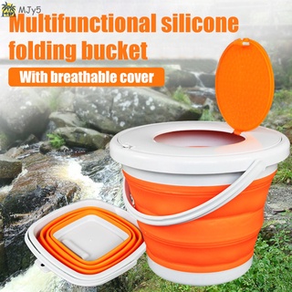 Foldable Buckets with Handle-Silicone Pail Outdoors Portable Fishing Bucket