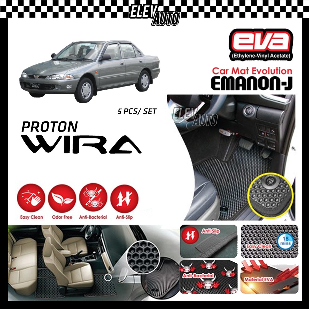 Proton Wira EMANONJ Premium Car Mat Car Carpet (EVA) Shopee Malaysia