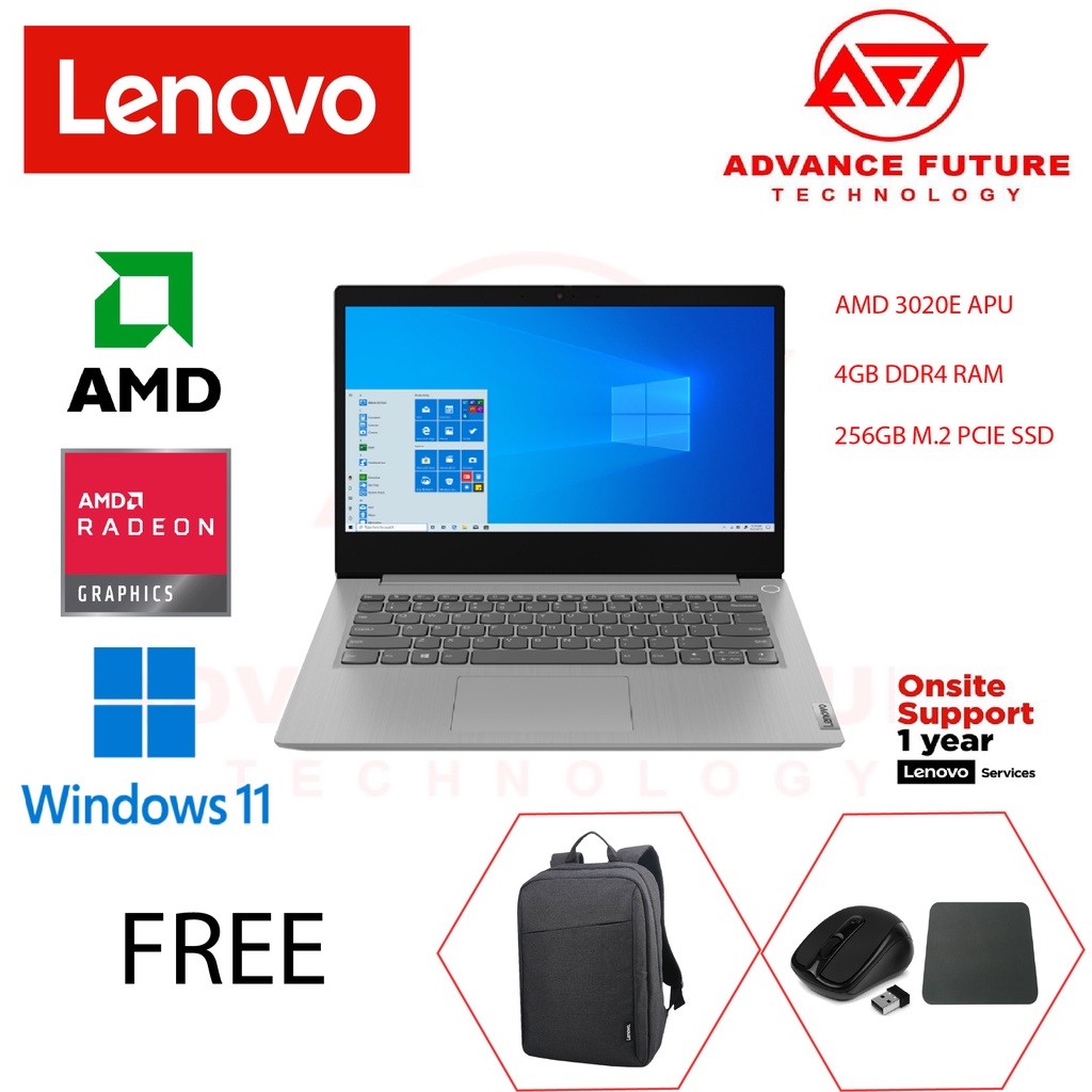 Lenovo Ideapad 3 14ada05 81w000uvmj 14 Laptop Platinum Grey Amd 3020e 4gb 256gb Ssd Ati