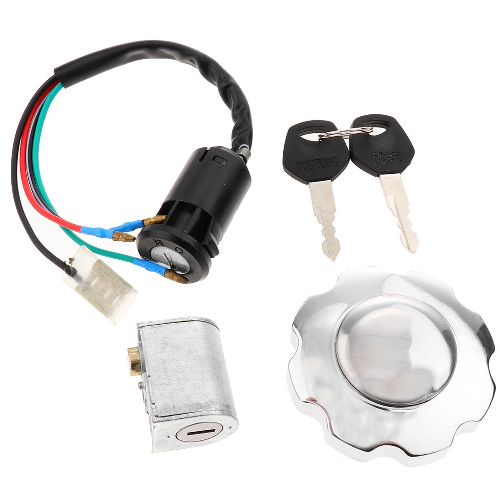 Electric Ignition Switch Key Oil Tank Gas Cap for CG125 ZJ125 ATV ...