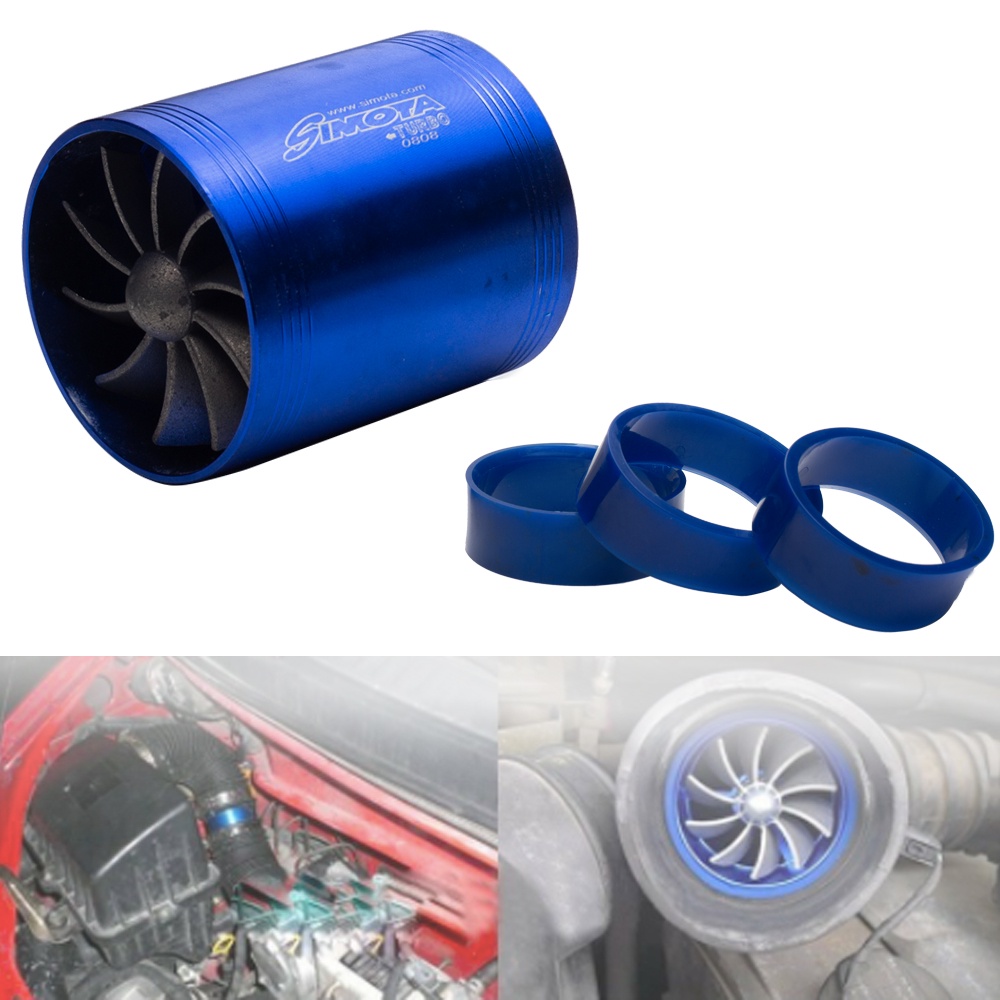 Simota Double Turbine Turbo Charger Air Intake Gas Fuel Gas Saver ...