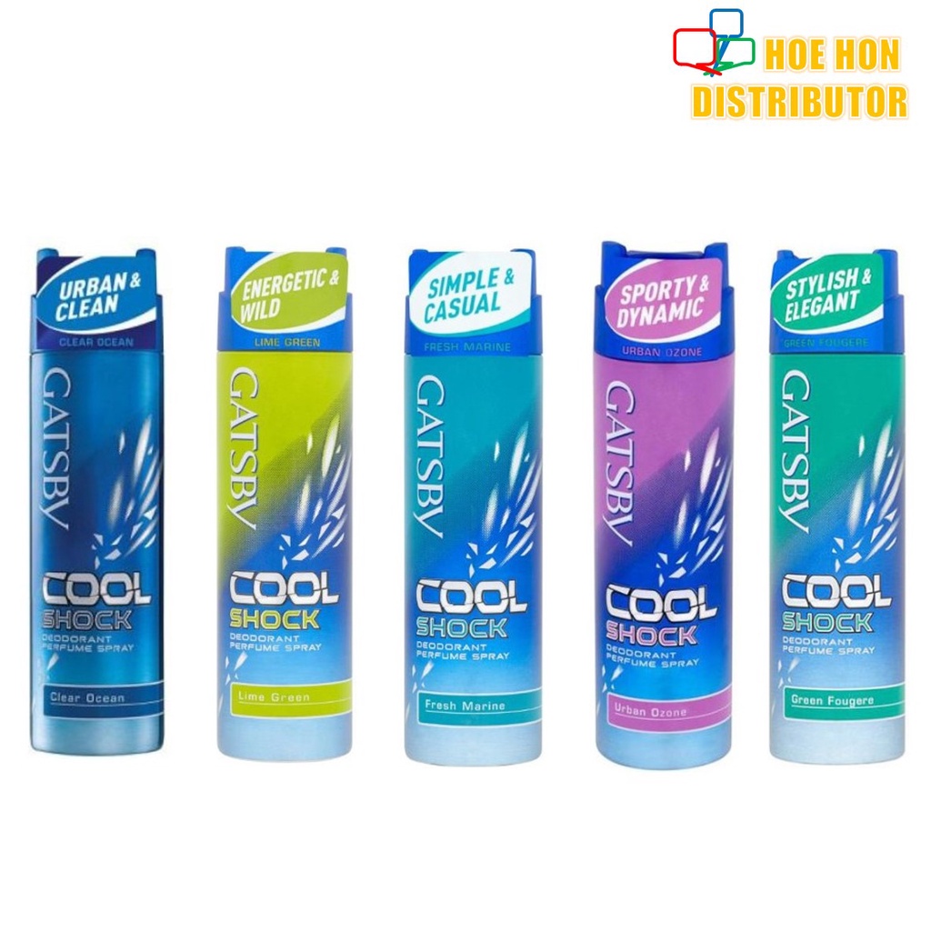 Gatsby Cool Shock Deodorant Perfume Spray Urban Ozone Clear Ocean Lime