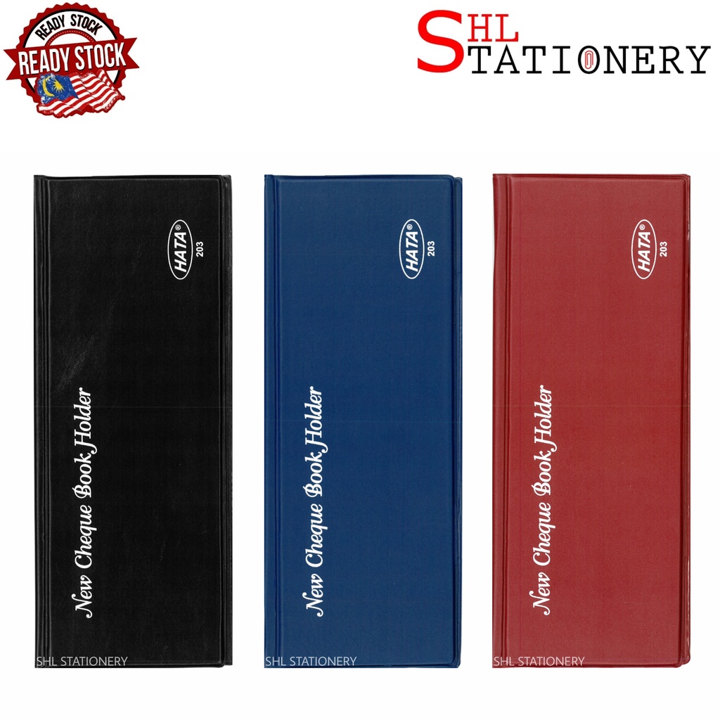 HATA / NB 3 Pockets PVC Cheque Book Holder / Checkbook Register Cover ...