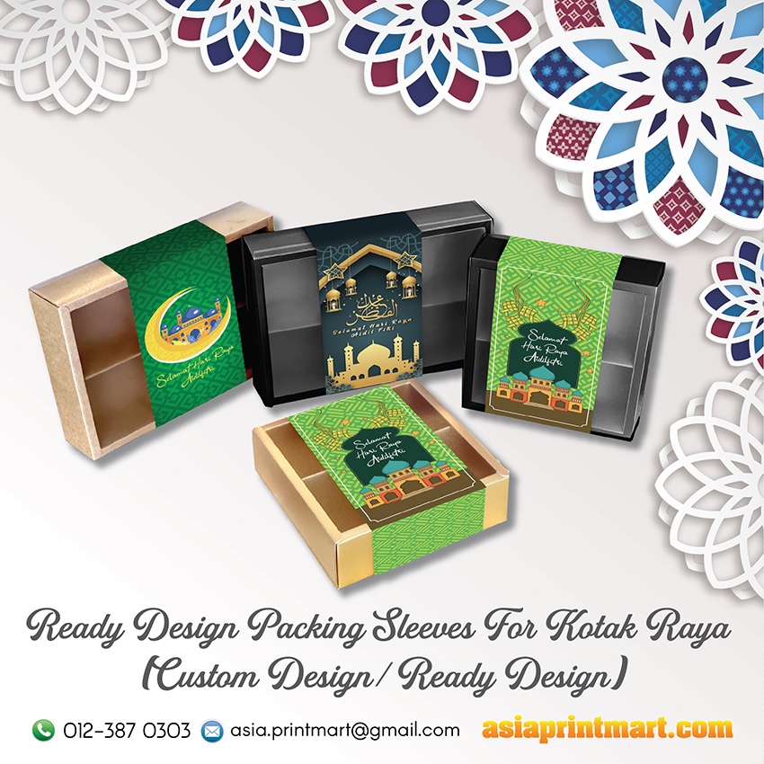 10pcs Raya Labeling Sleeve for Box | Raya Box Printing Sleeve | Selamat ...