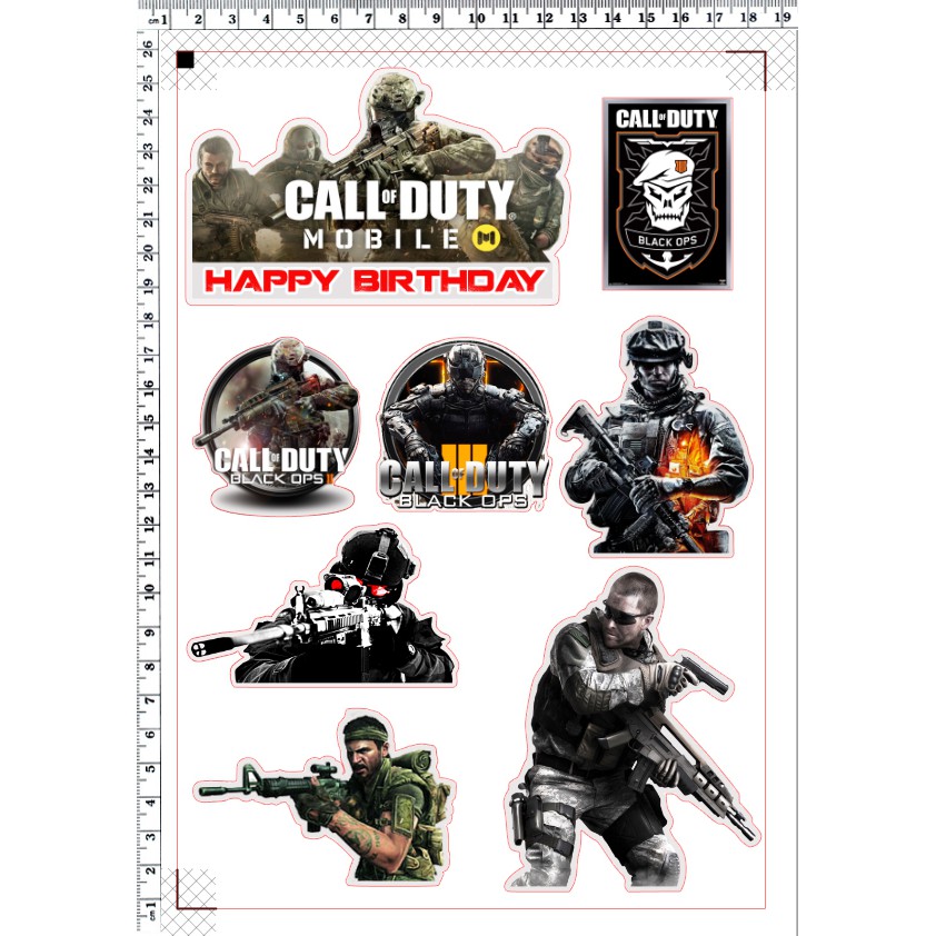 Call Of Duty Cake Topper 001 Shopee Malaysia