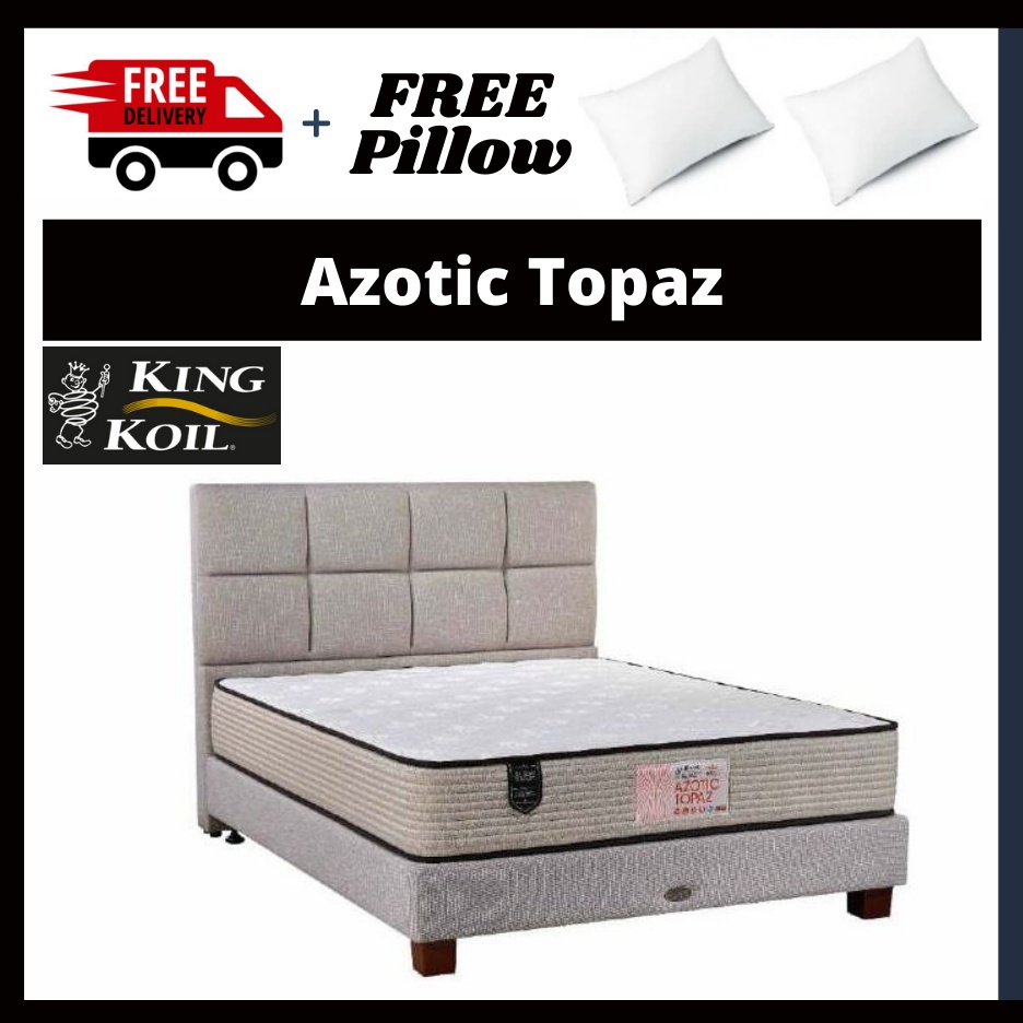[FREE Bedframe+FREE Pillow+FREE Delivery] KingKoil 10" Azotic Topaz