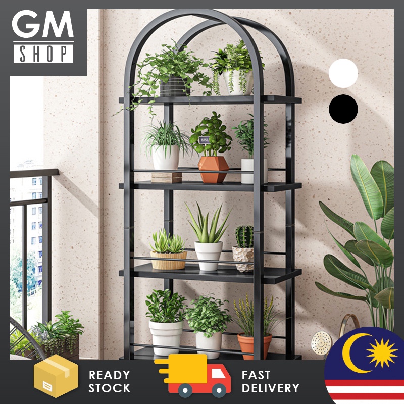 Flower Shelf Living Room Floor Standing Pot Rack Wrought Iron Shelf Balcony Rack Shopee