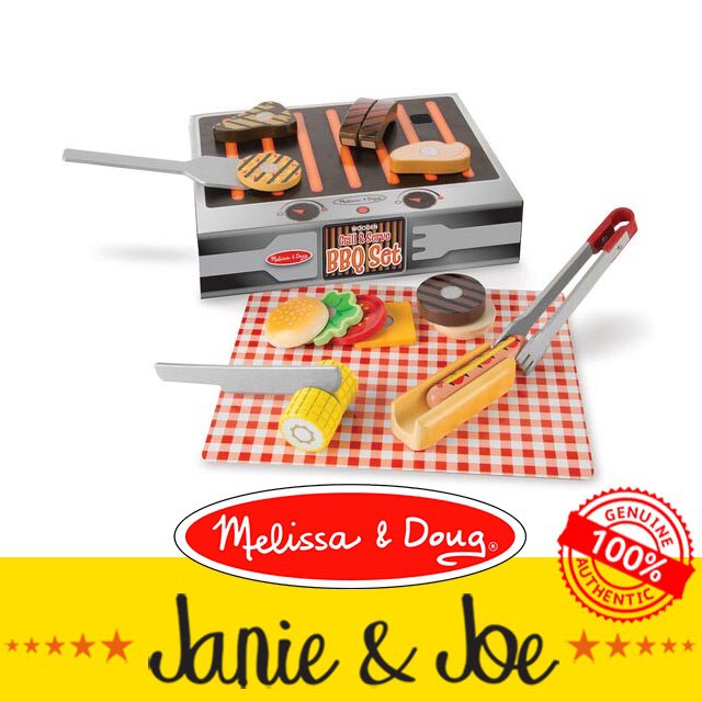 Melissa & doug grill & serve bbq set best sale