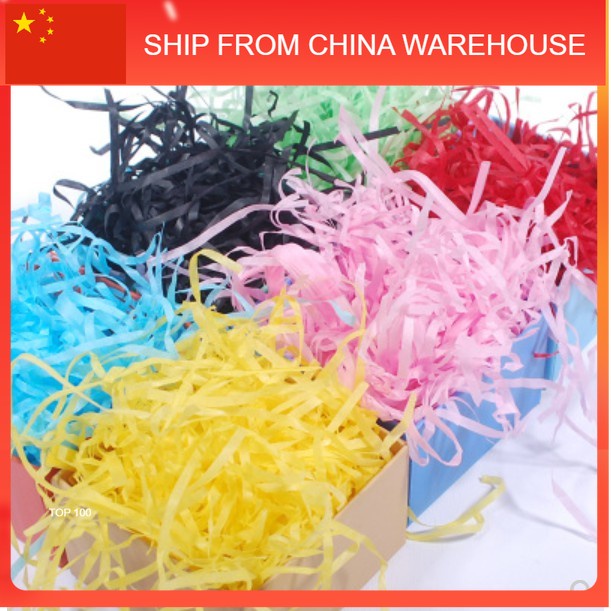 20g/bag Raffia Shredded Paper Wedding Candy Box Gift Box Stuffing Colored Raffia Shreds Shopee