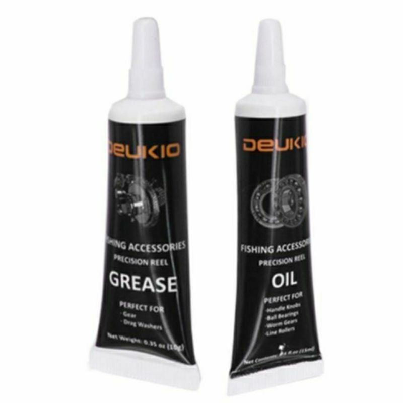 Deukio fishing reel maintenance lubricant set ( oil + grease ) Shopee
