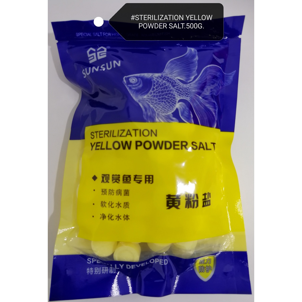 Sunsun Sterilization Yellow Powder Salt 500gram Aquarium Fish Ikan ...
