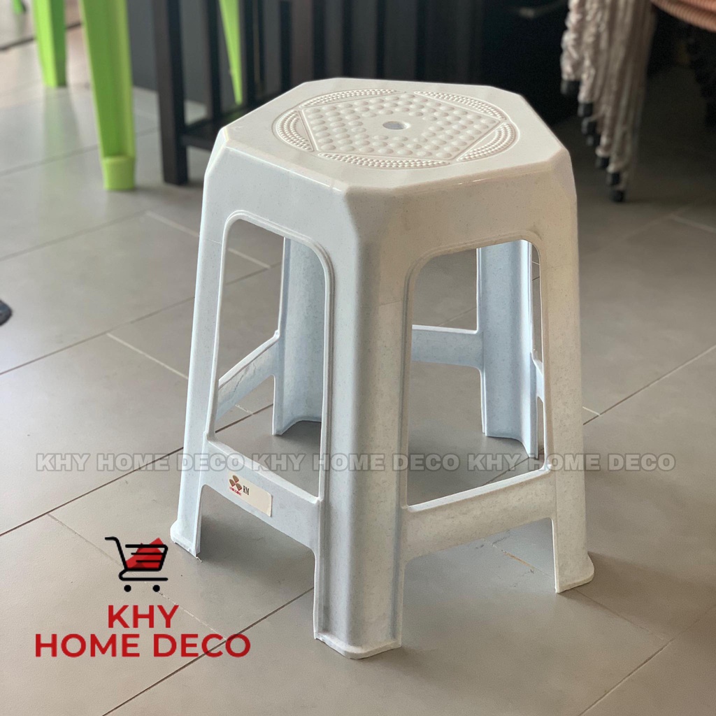 3V Plastic Chair Stool pentagon / Kerusi Plastic Meja Makan | Shopee ...