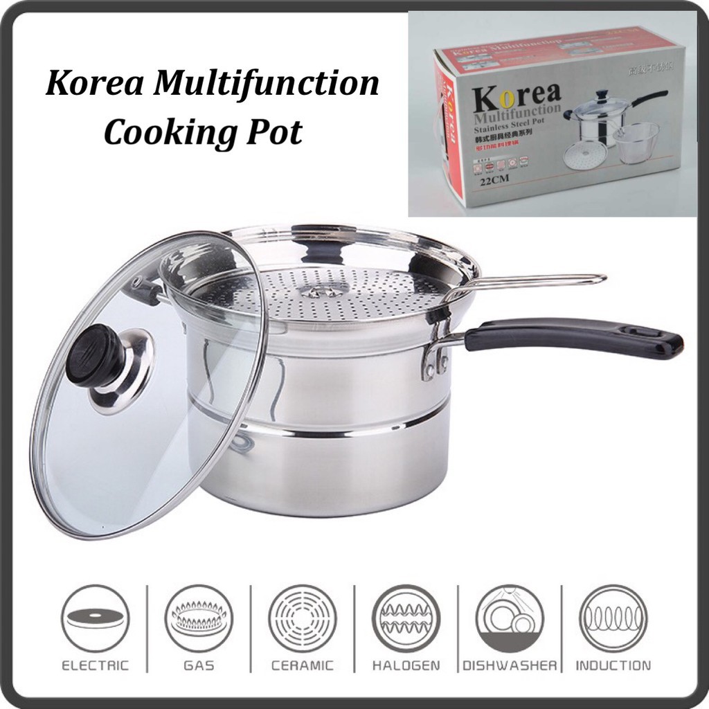 Korean Multi Cooking Pot Pan Deep Fryer Steam (4 Pcs) ivanotorres ...