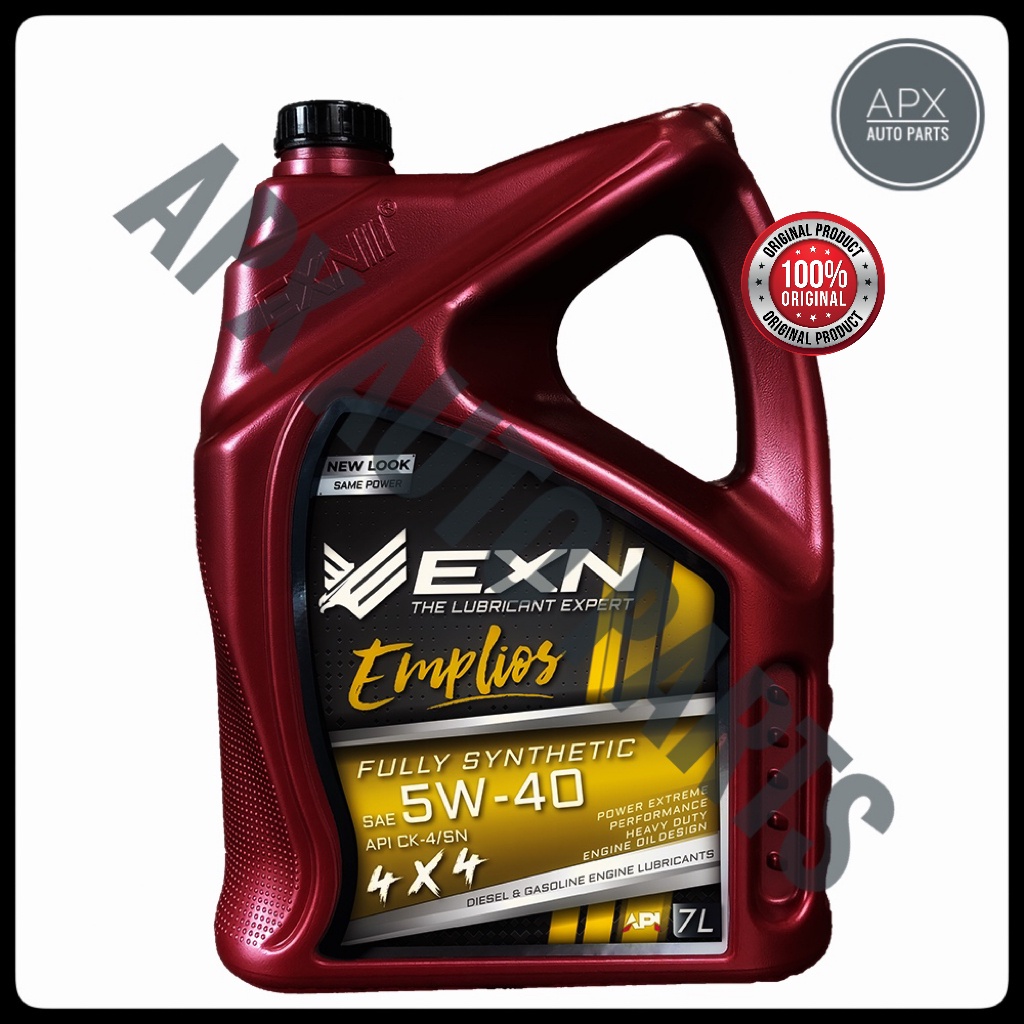 Engine Oil EXN Emplios SAE 5W40 — Fully Synthetic 7 Litter 100