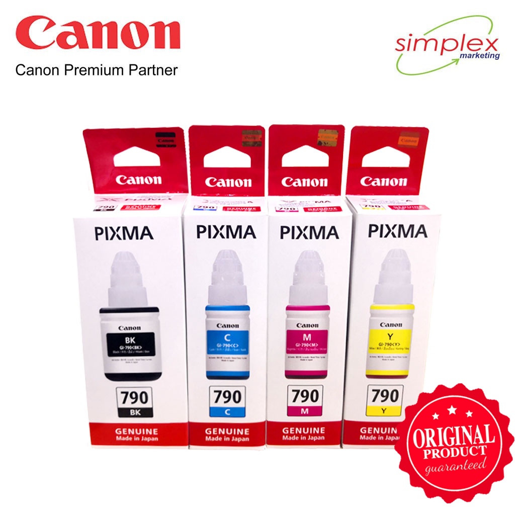 Canon GI-790 Ink Bottles (Cyan, Magenta, Yellow, Black) for PIXMA G1000 ...