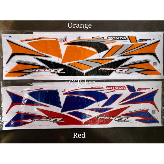 Honda Wave Dash Rsr Body Sticker Shopee Malaysia