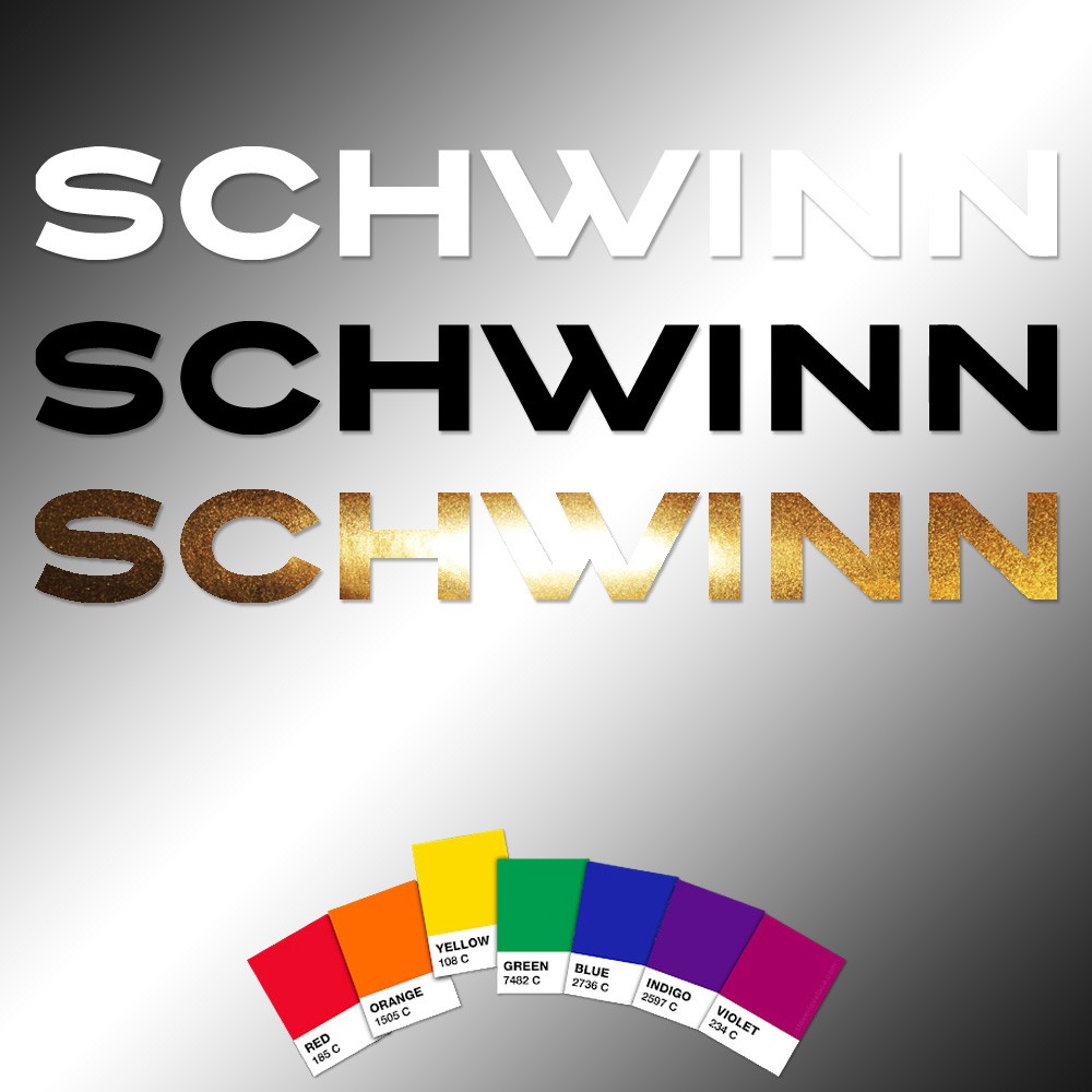 Stickers | (2) | Schwinn Bikes Logo | Weather proof die-cut decals | 6 ...