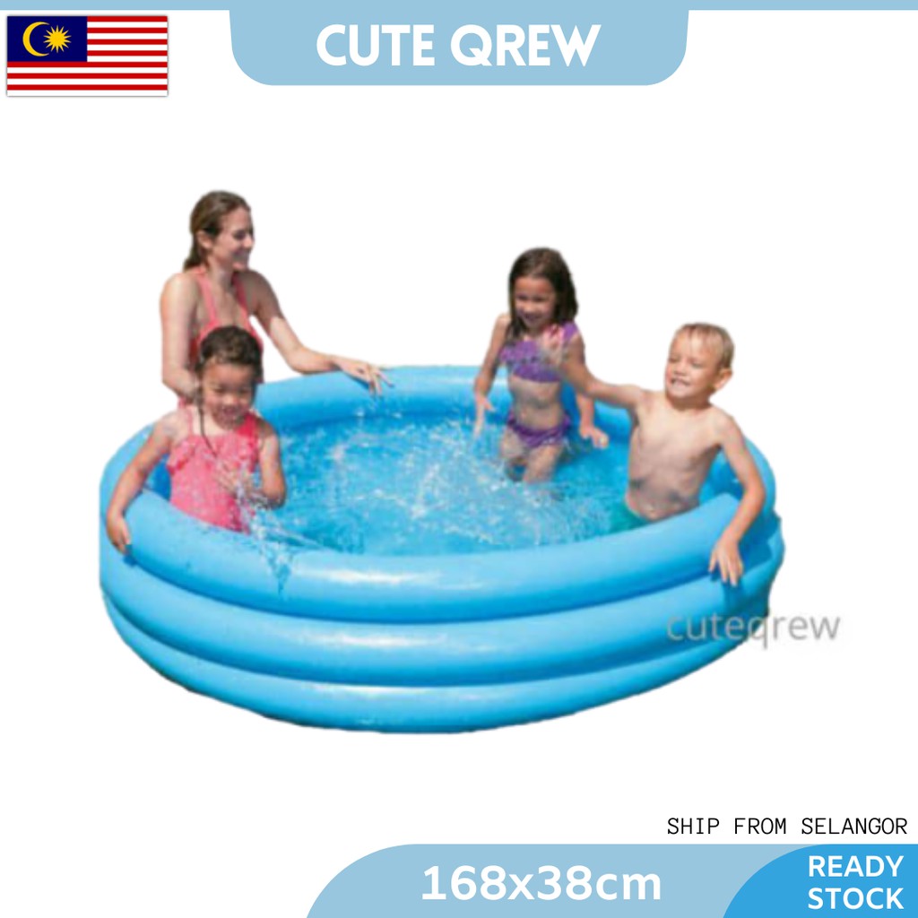 (FAST DELIVERY) INTEX Blue 3 Ring Round Pool Intex Inflatable Pool ...