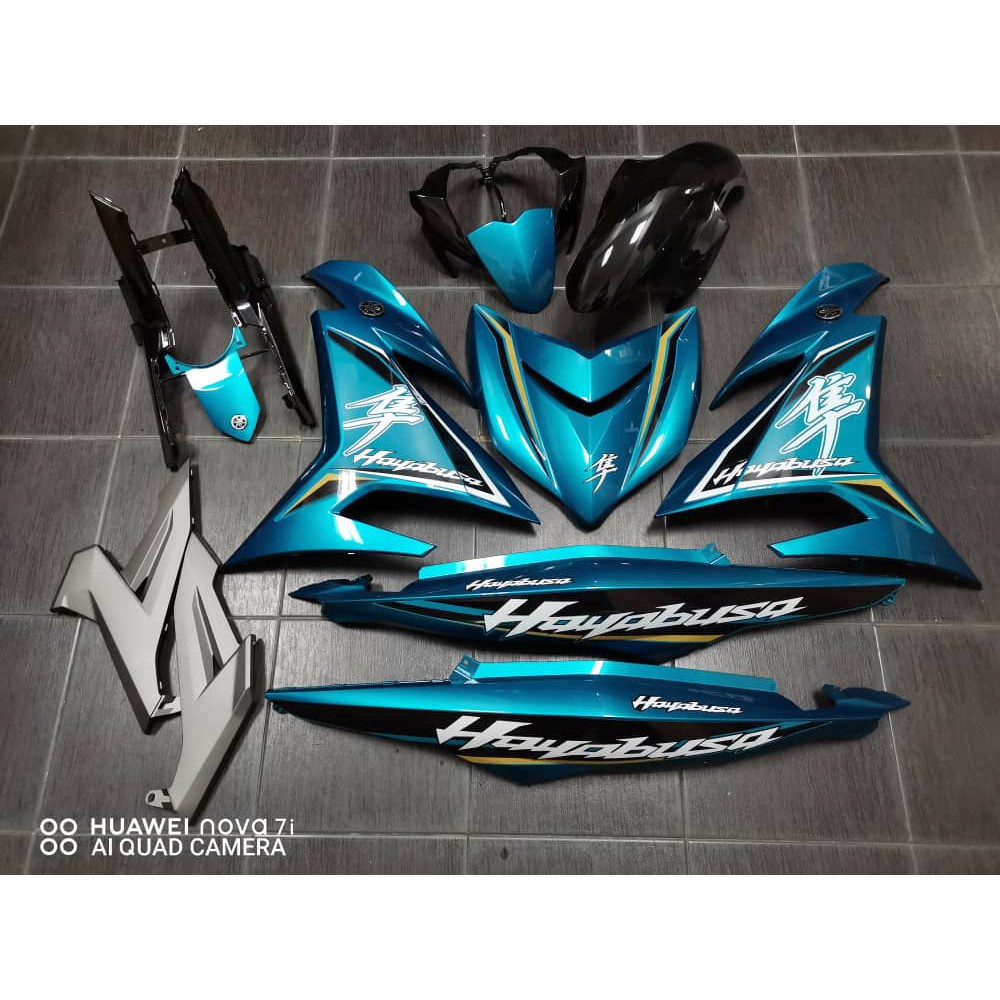 COVER SET Y15ZR V1/V2 HAYABUSA CYAN (HLY) | Shopee Malaysia