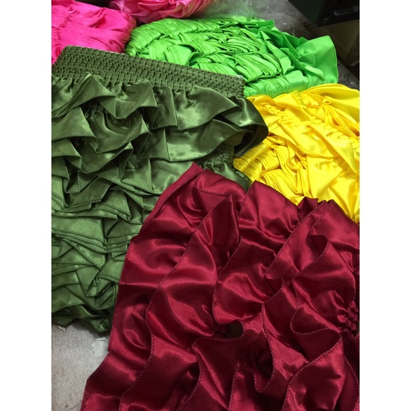 ️ ROPOL / RAPUN RENDA Kedut Siap * RUFFLE LACE * jenis Kain SATIN ...