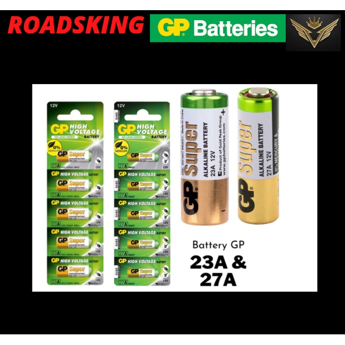 BATTERY CAR ALARM ORIGINAL GP 23A 27A Genuine Battery High Voltage ...