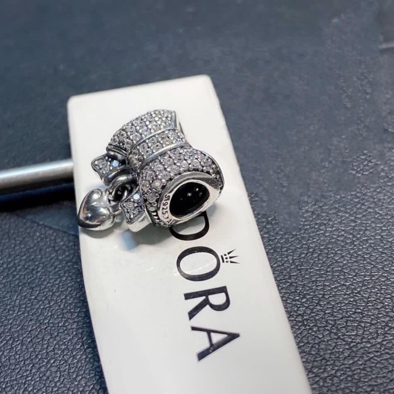 Pandora Heart Bow Charm 791776CZ